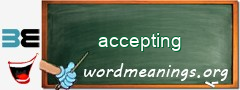 WordMeaning blackboard for accepting